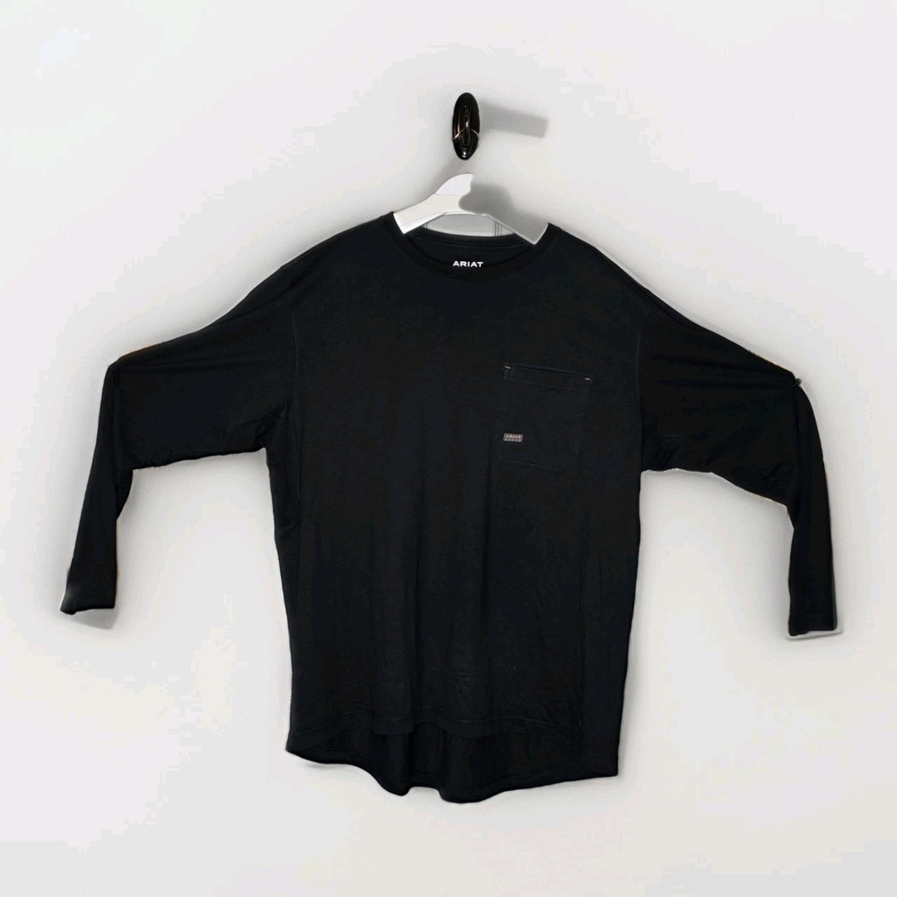 Ariat Men's Solid Rebar Workman‎ Full Coverage Logo Long Sleeve Work T-Shirt 2XL